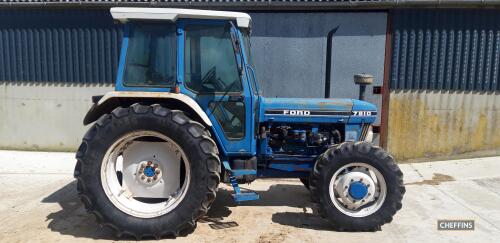 1989 FORD 7810 S.II 6cylinder diesel TRACTOR
<br/>Reg. No. F94 NCU
<br/>Serial No. C01406 
<br/>Key in office