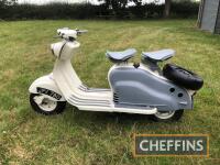 1959 125cc Lambretta LD125 SCOOTER
<br/>Reg. No. JPV 780
<br/>Frame No. 187674
<br/>Engine No. 187971
<br/>An original UK bike bearing its original registration number. The vendor states that it has received many new parts and consequently runs and rides 