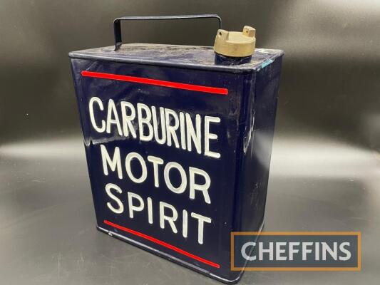 Carburine Motor Spirit, a 2gallon fuel can, restored