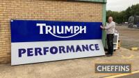 Large Triumph Performance dealership sign