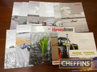 Claas, qty agricultural tractor and machinery sales leaflets, range brochures etc.