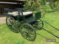 4wheel horsedrawn carriage (French). The vendor states this well presented example was refurbished for a wedding in July this year and has a fully functioning handbrake. The wheels have been refurbished and inspected by of only two remaining wheelwrights 