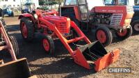 1964 ZETOR 3011 3cylinder diesel TRACTOR
<br/>Reg. No. REU 380E
<br/>Serial No. 608054
<br/>Fitted with a front loader, earth bucket, muck fork, new mudguard, front tyres and track rod ends
<br/>Key and V5 in office