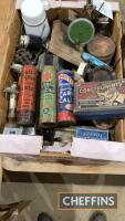 Various bygones, to include vintage tins, children sewing machine, butter paddles etc.