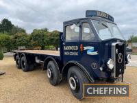 1950 Atkinson L1586 8wheel rigid flatbed
<br/>Reg. No. MUL 562
<br/>Chassis No. FC2546
<br/>Stated to have been supplied new to Gartons of Battersea for sugar distribution and then sold to Mytton Mills briefly before being put into show land service with 