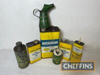 Duckhams, a selection of cans etc. from various periods (8)