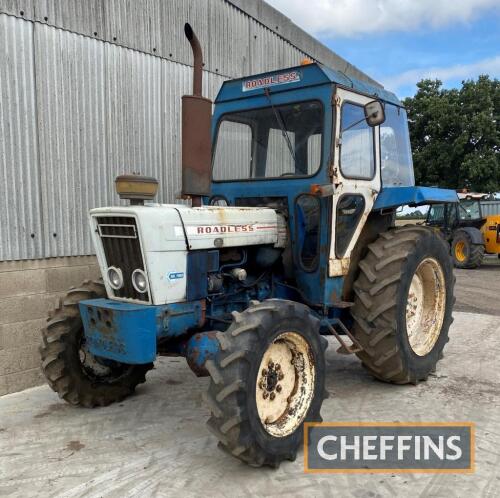 1979 ROADLESS 980 4wd 4cylinder diesel TRACTOR
<br/>Reg. No. SAV 945X
<br/>Serial No. 7749 (Roadless) 
<br/>Fitted with cab, front weight, PAS, PUH, assistor ram and 2 spool valves. Believed to be just one of sixteen of these models produced and supplied