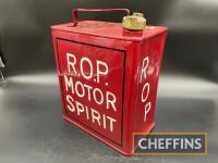 R. O. P. Motor Spirit, a 2gallon fuel can, restored