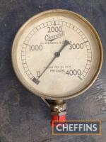 Churchill 0-4000psi industrial pressure gauge, 6ins in diameter