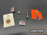 Qty promotional lapel badges etc. (6)