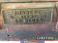 J. Ibbett, Agents, St. Neots Castle iron plate on wooden tool box, ex-Binder