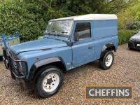 1995 2495cc Land Rover Defender 90 TDi
<br/>Reg. No. N537 WHP
<br/>Chassis No. SALLDVAF7TA978468
<br/>Consigned from a deceased's estate who had owned the Defender since 1997. The 5 speed manual is currently on a SORN and the MOT recently expired (April 2