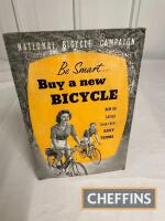 `Be Smart Buy a New Bicycle` cardboard point of sale