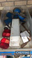 Ford tractor lights, toolbox etc