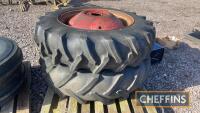 2no. 12.4x28 wheels and tyres