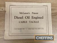 McLaren catalogue No.73 of Diesel Oil Engined Cable Tackle, 32pp, illustrated