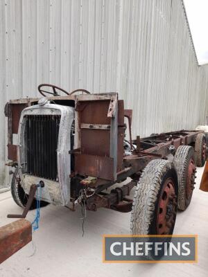 1939 Foden DG 6cylinder 8x4 Chassis
<br/>Fitted with Gardner 6LW engine, for restoration
<br/>Estimate: £1,000 - £2,000
<br/>