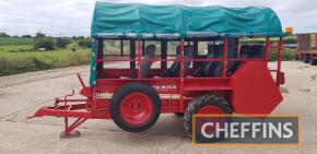 1958 International muckspreader, converted to shooting trailer 
<br/>lead in office