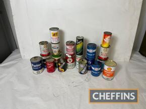 Forecourt 1pint oil cans etc, various manufacturers, some with contents (20)