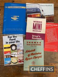 Selection of Doe motor handbooks for Thames Van, Escort and Anglia