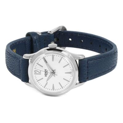 Ladies' Henry London Heritage Knightsbridge Watch HL25-S-0027 This ladies' watch is an amazing and very interesting piece. Made of high quality stainless steel, while the dial colour is white. The width of the case is 25mm, fitted with leather strap and