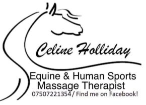 Celine, an experienced Equine and Sports Therapist has kindly donated a 45-minute human/horse treatment Please refer to Facebook for further information and to contact Celine