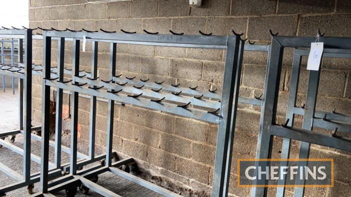 3no. mobile poultry hanging rails