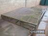 Steel mesh platform, approximately 28ft x 24ft