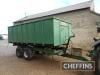 1981 Brian Legg c.12tonne tandem axle trailer with manual tailgate on 12.5/80-15.3 wheels and tyres Serial No. T521