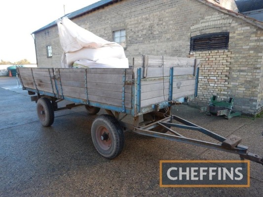 F. W. Wheatley 4-wheel wooden dropside trailer on 7.50-16 wheels and tyres Serial No. 4.7.60