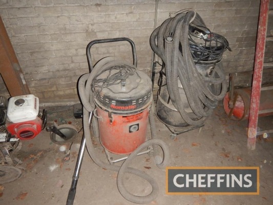 2no. Numatic vacuum cleaners, together with pallet of hose and attachments