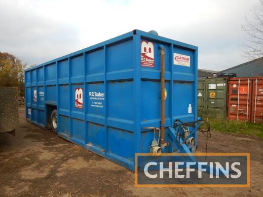 2014 Latham 70cu/m single axle trailed nurse tank with loading funnel, 2no. filling and emptying points and hydraulic brakes on 385/65R22.5 wheels and tyres Serial No. LANUC330214