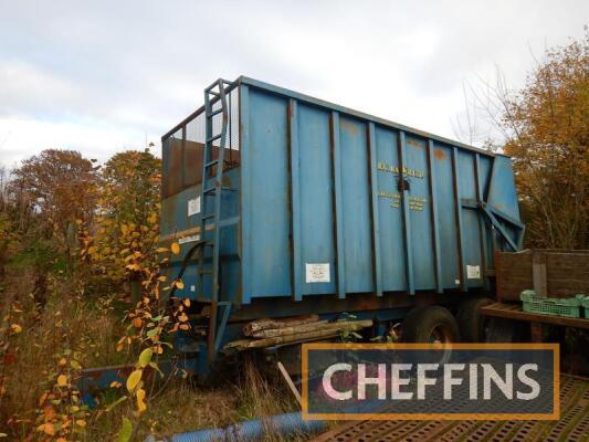 2002 Cherry Products CT14G 14tonne tandem axle steel monocoque trailer with silage sides, hydraulic tailgate, air and hydraulic brakes Serial No. 9718