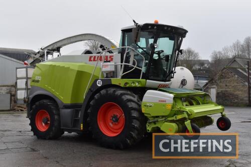 2016 CLAAS Jaguar 970 40kph 4wd FORAGE HARVESTER Fitted with Claas 300 3m grass reel with modified clutch, CAM pilot guidance system, auto pilot row sensor, cruise pilot forward control, auto-fill loading, weigh cells, V-Max 24-knife chopping unit drum wi