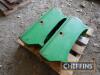 2no. John Deere 110kg weight carriers