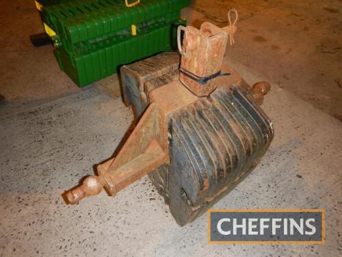 11no. 45kg New Holland front weights and carrier