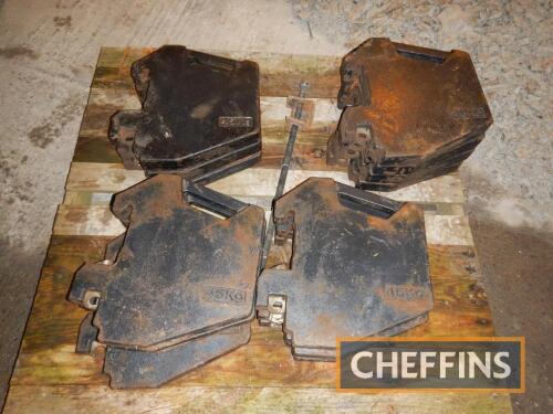 13no. 45kg Massey Ferguson front weights