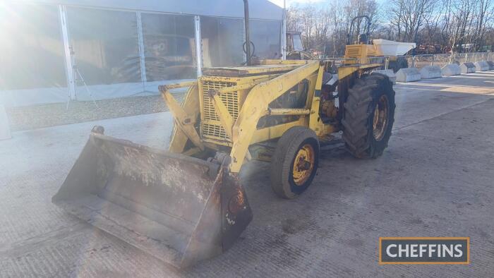 International 3434 Industrial Tractor c/w loader, 4 in 1 bucket, 3 point linkage, reconditioned engine Ser. No. B605