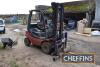 1989 Linde H25M diesel fixed mast forklift With integrated side shift on 7.00/12.5.00 front and 225/75-10 rear wheels and tyres Serial No. 3519020360 Hours: 13,534