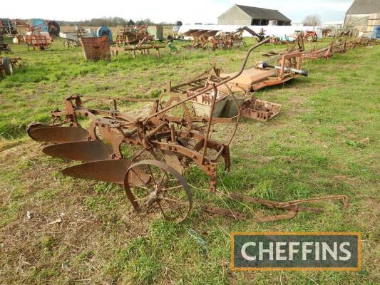 Trailed 3furrow plough, believed to be Ransomes