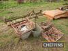 Massey Ferguson mounted 7 rigid tine cultivator with qty of spares