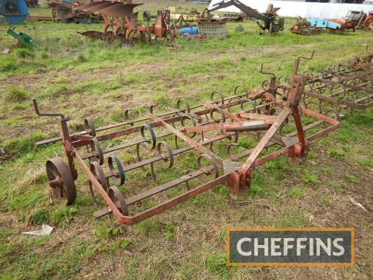 Western Machinery & Equipment Co. Ltd S29 mounted springtine cultivator, with metal depth wheels, 8ft Serial No. 38372