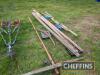 Qty wooden dray poles