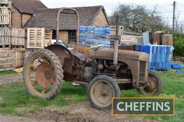 FERGUSON TEF-20 2wd TRACTOR Fitted with top link, PTO guard, linkage and roll bar on 6.00-36 row crop rear and 4.00-19 front wheels and tyres. On farm from new Reg. No. not registered Serial No. TEF498379 Hours: unknown FDR: (never been road registered)