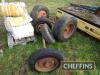 2no. trailer axles, 12.0-18 wheels and tyres, together with another