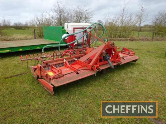 Kuhn HR3501 mounted power harrow, fitted with packer roller, Techneat applicator unit (land drive), following harrow, 3.5m Serial No. U0751