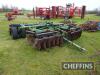 Flexicoil trailed manual horizontal folding X-pattern disc harrows, c.6m