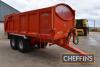 2019 Larrington Trailers Majestic 16tonne tandem axle steel monocoque trailer with hydraulic tailgate, sprung drawbar, rollover sheet, air and hydraulic brakes on Alliance Agri-Transport 390 560/60R22.5 wheels and tyres. Brake tested in 2021 Serial No. 20