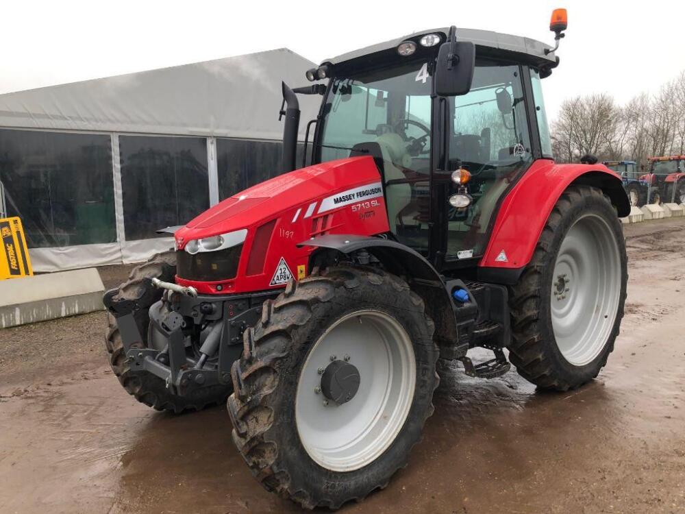 Massey Ferguson 5713 Dyna 4 Tractor c/w 2.5 ton front linkage, front ...