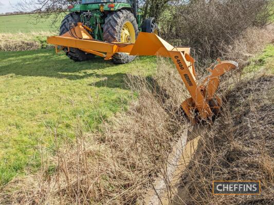 2017 Greffet SAS G4500 mounted ditcher, fitted with hydraulic top link, RHS hydraulic folding arm Serial No. 4517009